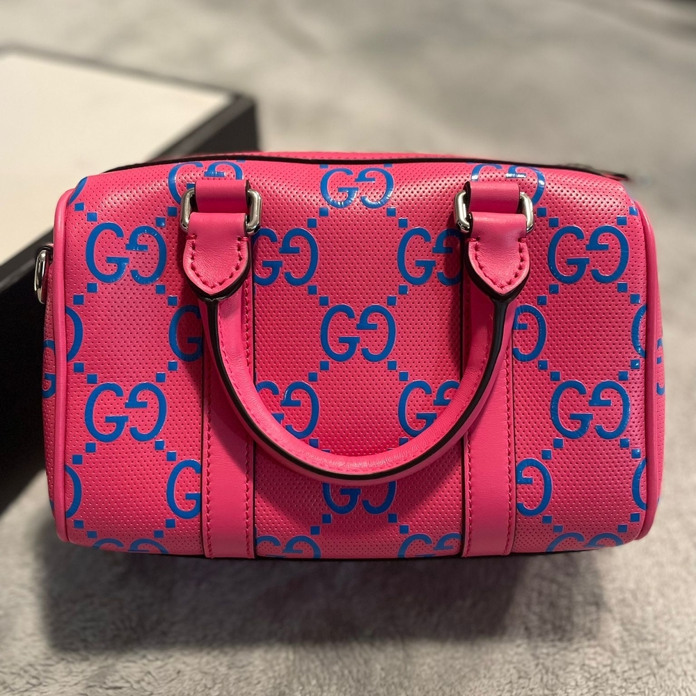 Gucci Pink Mini Duffle with Blue Accents - Picture 5 of 8